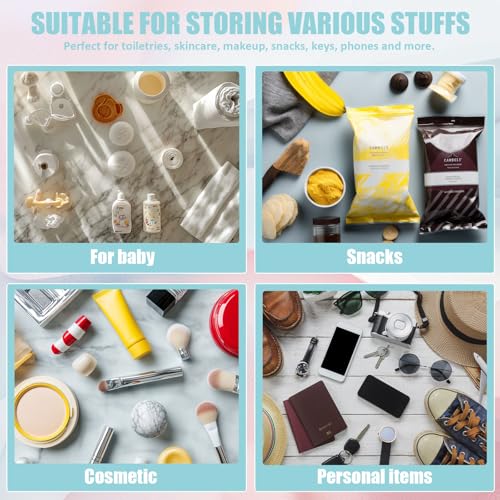 BuyCard Chenille Letter Clear Makeup Bags, Snacks Bag for Travel, Preppy Patch Nylon Cosmetic Bag with Handles and Zipper, Waterproof Large Clear Travel Toiletry Bag Storage Bag for Women Green - color: Green-Snacks