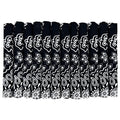 Bandanas Gift Set 12 Pack Soft Thin Handfeel Cotton Bandanna Scarf for men - color: Black