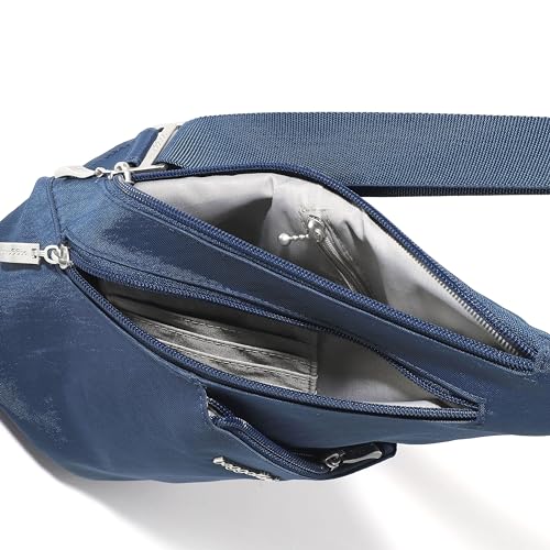 Baggallini Mini Sling - 12x7" Sling Crossbody Bag Backpack with Adjustable Shoulder Strap - color: Pacific
