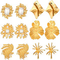 Glenmal Gold Statement Earrings for Women Large Gold Geometric Earrings Woven Twisted Leaf Earring Jewelry Gift - style: Lovely Style