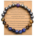 Strong Healing Crystal Bracelet 8MM Genuine Stone Bracelet Lucky Beaded Bracelet Chakra Bracelet 6.5 inch Positive Energy Inspirational Gifts for Women Mom - style: Focus Willpower