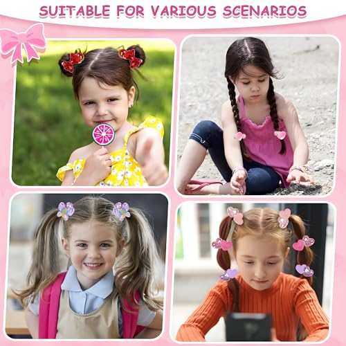 12PCS Ball Charm Hair Ties for Little Girls,Colored Camellia Bead Rubber Band Bubble Hair Ties with Balls No Damage Ponytail Holders for Toddler Girls (Pink, Purple, Blue, Rose Red, Red, Yellow) - color: Pink, Purple, Blue, Rose Red, Red, Yellow