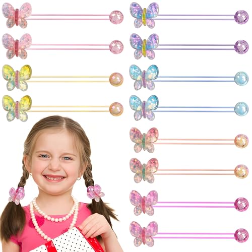 12PCS Ball Charm Hair Ties for Little Girls,Colored Camellia Bead Rubber Band Bubble Hair Ties with Balls No Damage Ponytail Holders for Toddler Girls (Pink, Purple, Blue, Rose Red, Orange, Yellow) - color: Pink, Purple, Blue, Rose Red, Orange, Yellow