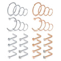 Mayhoop 20g Nose Rings Hoops And Studs For Women Men - Hypoallergenic 316L Surgical Stainless Steel L Shape Nose Screw Bone Silver Rose Gold Black Rainbow Pack 28Pcs - color: L-shaped(Silver+Rose gold)
