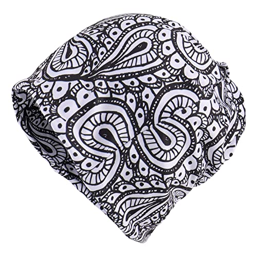 KAKU NANU Women Turban Chemo Beanies Pre Tied Caps Baggy Slouchy Headwear Sleep Scarf - color: Texture