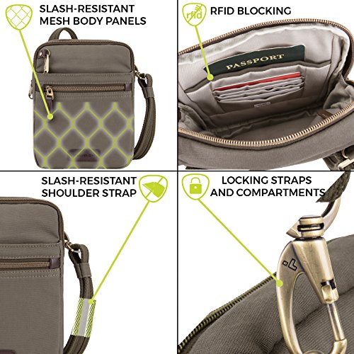 Travelon Anti-theft Courier Small N/S Slim - color: Navy