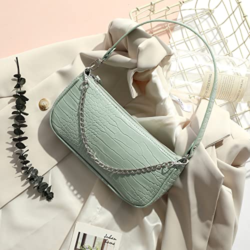 Loiral Small Purse for Women, Retro Classic Tote HandBag Shoulder Bags Clutch Purse - color: Light Green