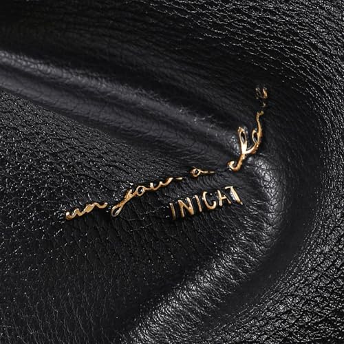 INICAT Women's Small Sling Bag, Lightweight Everyday Vegan Leather Crossbody Purse for Daily Essentials and Travel Light - color: Black, size: Large