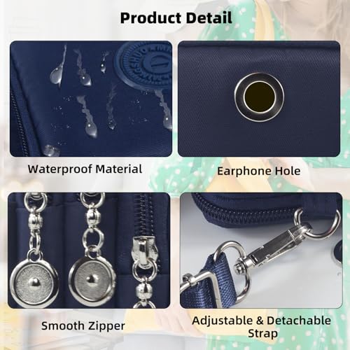 JANKS Small Crossbody Bags for Women Mini Cell Phone Purses Handbag Shoulder Bag - color: 010 Darkblue
