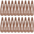 WILLBOND 30 Pieces 3.1 Inch Large Metal Snap Hair Clips Nonslip Barrettes Women Hair Accessories (Brown) - color: Brown, style: Minimalist
