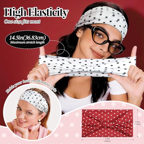 Awumbuk Wide Headbands for Women Knotted No Slip Head Bands Soft Turban Headband Hair Accessories Boho African Solid Color Head Wraps for Women Yoga Workout (Dark red) - color: Dark red