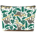Cute Makeup Bag for Purse Canvas Waterproof Funny Cosmetic Bags for Women Zipper Travel Toiletry Pouch-Sloth Makeup Bags - color: Sloth Makeup Bags