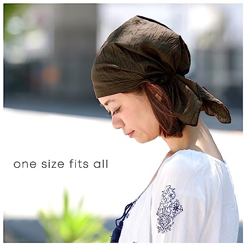 CHARM Pirate Bandana Head Scarf - Balding Hair Cap Headwrap Hat Chemo - color: Dark Gray