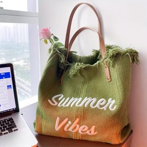 Personalized Embroidered Bridesmaid Tote Bag, Custom Large Women Vaction Travel - color: Deep Black