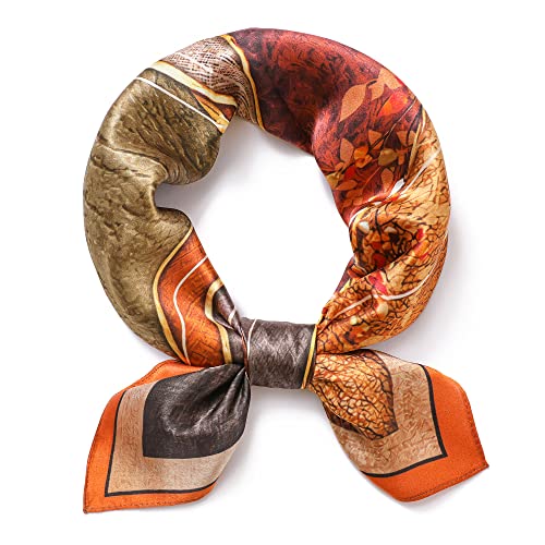STARWHISPER 100% Pure Mulberry Silk Square Scarf-27''x27 Lightweight Hair Scarves Headscarf Night Sleeping with Gift Packed - color: Mysterious Space