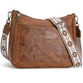 KITEVIUN Crossbody Bags for Women Trendy, Vegan Leather Medium Butterfly Hobo Purse, Women's Shoulder Handbags - color: 01-brown