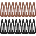 WILLBOND 30 Pieces 3.1 Inch Large Metal Snap Hair Clips Nonslip Barrettes Women Hair Accessories (Brown and Black) - color: Brown and Black, style: Minimalist