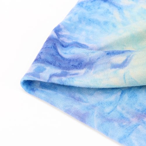 DRESHOW 8 Pack Headbands for Women Yoga Knotted Headbands Elastic Criss Cross Hair Accessories Sports Head Wrap Non Slip - color: 08 PCS: Printed Turbans D
