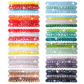 60pcs Crystal Beaded Bracelet Bulk for Women Colorful Beaded Bracelet Boho Multi Layer Stacking Bracelets Stretchy Strand Shiny Crystal Bead Bracelets