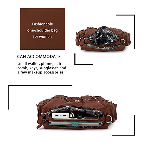 Angel Barcelo Purses for Women Large Shoulder Bag Soft Hobo Bags for Women - color: Stylish Brown