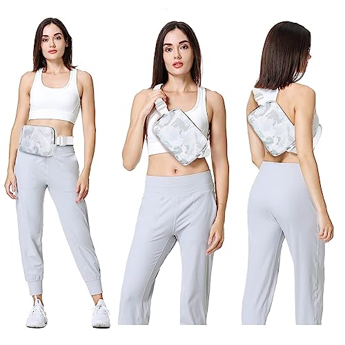 VOROLO Fanny Pack For Women And Men Crossbody Bag Belt Bag with Adjustable Strap Graduation Gifts Camo White - color: Camo White, style: 1 Pack Fanny Pack