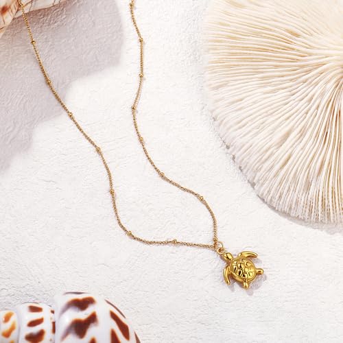 14K Gold Heart Necklace for Women Boho stainless steel waterproof Cute Dainty Love Pendant Necklaces for Women - color: Styie-5