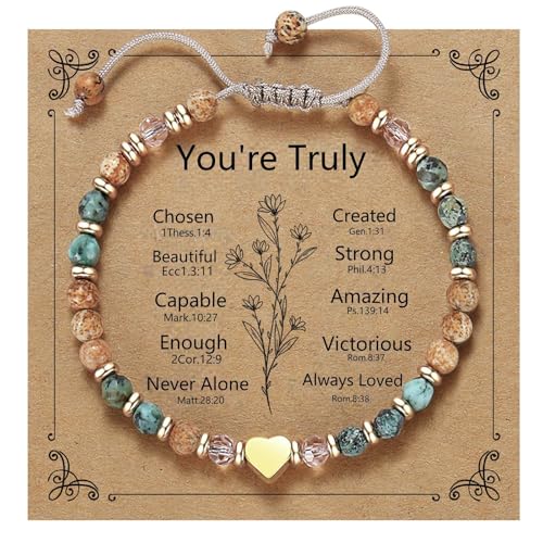 Beaded Heart Bracelet for Women-Adjustable Stretch - color: (You'er Turly)