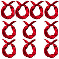 10 Pcs Long Thin Small Skinny Scarf Satin Neck Tie Ribbon Choker for Women Girls - color: Red
