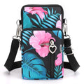 JANKS Small Crossbody Bag for Women - Mini Phone Purses with Crossbody Strap and Wallet - Nylon Arm Bag - color: B-amaryllis