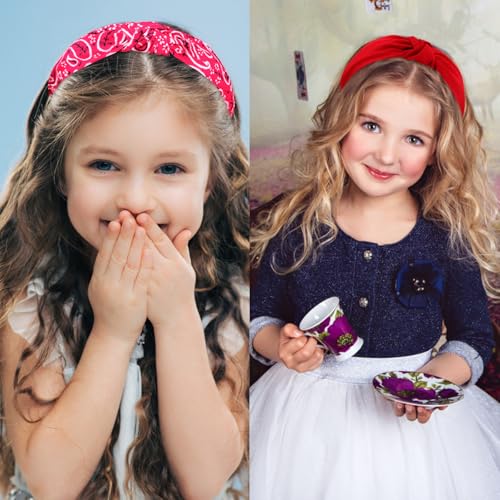 VELSCRUN Bandana Knotted Headbands for Women 12 Pack Gilrs Fashion Head Bands Solid Womens Hair Band Non Slip for Thin Thick Short Hair Face Wash Hair Accessories - color: Headband 50