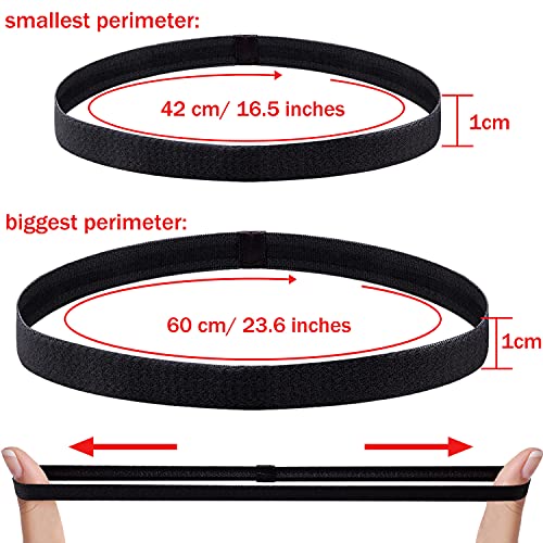 Duufin 20 Pieces Elastic Headbands Non Slip Sport Headband Black Workout Headband Sweatband Fashion Yoga, Running Elastic Sports Headbands for Women, Men and Girls - color: Black