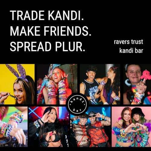 KANDI BAR 'Good Vibes' Collection (37 Rave Bracelets)