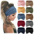 Jesries 10 PCS Women Headbands African Wide Hair Wrap Extra Turban Head Bands for Lady Large Sport Workout Stretch Non-slip Big Hair Bands - color: Pink
