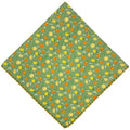 21x21 inches 100% Cotton Bandana for Women - Soft Square Scarf, Multi-Purpose Head Covering, Hair Bandana - color: P08-citruses on Green