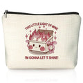 Cute Pink Bow Dumpster Fire Gifts Makeup Bag, Dumpster Bag,Dumpster Fire Cosmetic Bags for Women, Inspirational Positive Encouragement Gifts for Women Zipper Pouch - color: 01-dumpster fire(03)