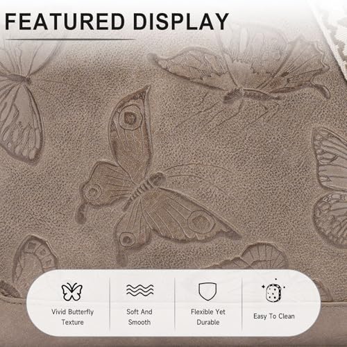 KITEVIUN Crossbody Bags for Women Trendy, Vegan Leather Medium Butterfly Hobo Purse, Women's Shoulder Handbags - color: 06-apricot