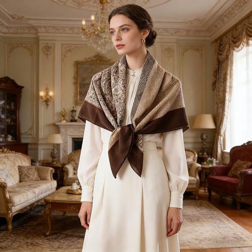 41" Large Square Scarf Hairscarf Fashion Scarves Hair Wrapping Scarfs Night Sleeping Headscarf for Women B06 - color: B069