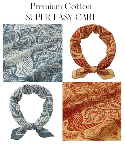 21"x21" Soft Cotton Bandana for Men and Women Unisex Head Wrap Scarf Headband Face Mask for Outdoor - color: Qm2-freebird