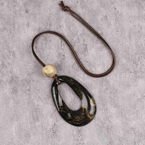 Chunky Necklace for Women Boho Pendant Necklace Statement Western Choker Necklaces for Women Vintage Bohemian Jewelry - style: Bohemian Long Necklace
