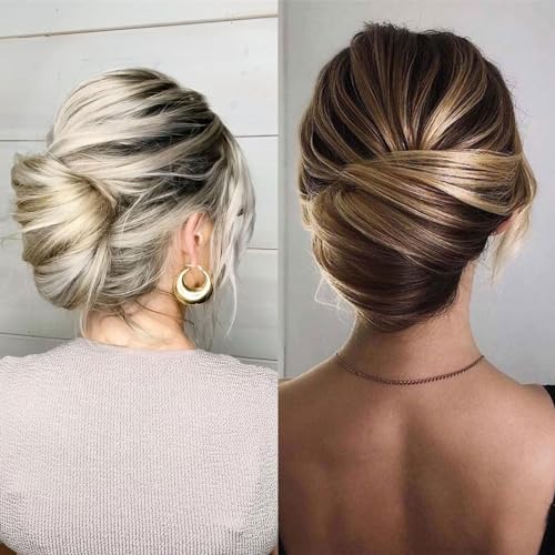 8 Pieces Hair Side Combs, Metal Hair Fork Clip Hair Pins for Buns Hair Updo U-Shape Hair Sticks for Women Hair Styling Tool Accessories (mixed) - color: Gold,Silver,KC Gold,Black