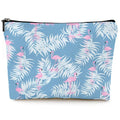 Cute Makeup Bag for Purse Canvas Waterproof Funny Cosmetic Bags for Women Zipper Travel Toiletry Pouch-Flamingo Makeup Bags-Blue - color: Flamingo Makeup Bags-Blue