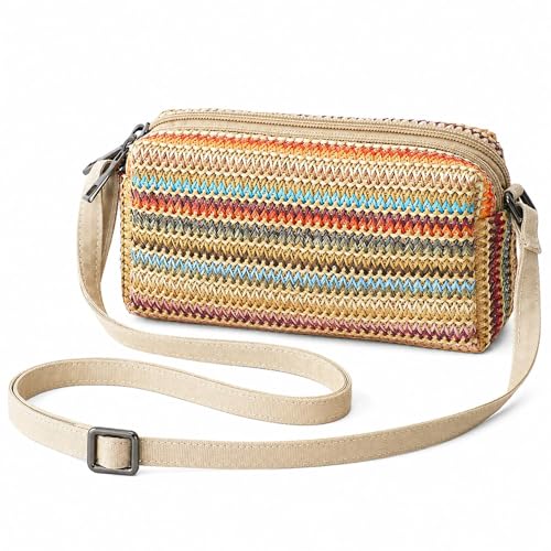 Small Crossbody Bag for Women - color: Purplestripe-horiz