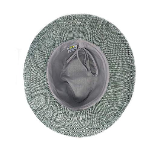 Wallaroo Hat Company Women's Victoria Fedora – UPF 50+ UV Protection, Wide Brim, Packable & Adjustable Sun Hat - color: Seafoam, size: Medium