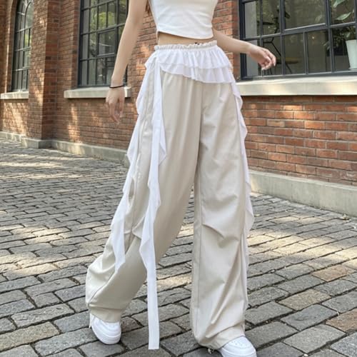 Women Y2K Lace Fringe Hip Scarf Boho Triangle Tassel Waist Cover Up Skirt Wrap Sheer Tie Belt Aesthetic Streetwear - color: B White