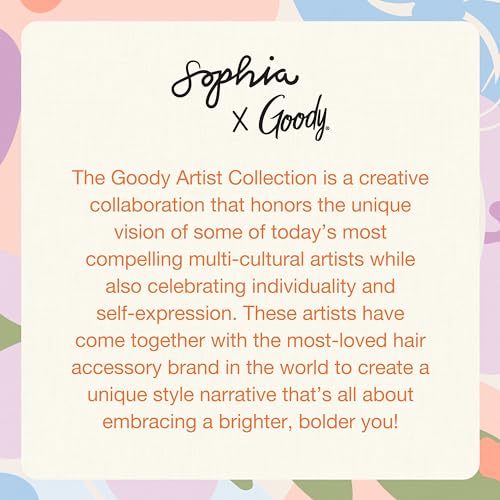 Goody X Sophia Yeshi Ouchless Hold Knotted Headband, Satin-Wrapped Headbands for Women & Men, Gentle Hold, Wide Headband with Beautiful Bold Print