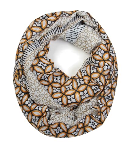 Scarfand's Romantic Rose Prints & Floral Patterns Lightweight Infinity Fashion Scarves Wraps - color: Floral Black
