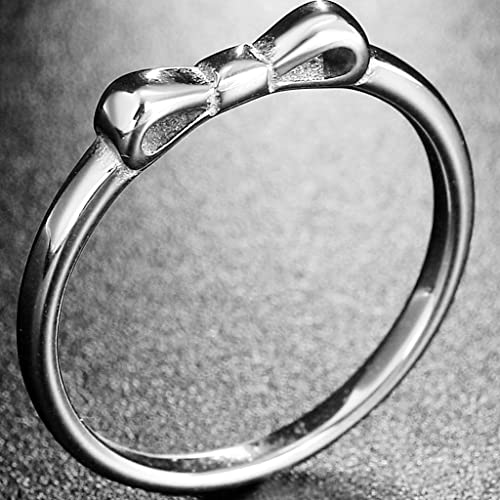 Jude Jewelers Stainless Steel Bowtie Bow Tie Knot Promise Statement Wedding Band Anniversary Promise Ring - color: Silver