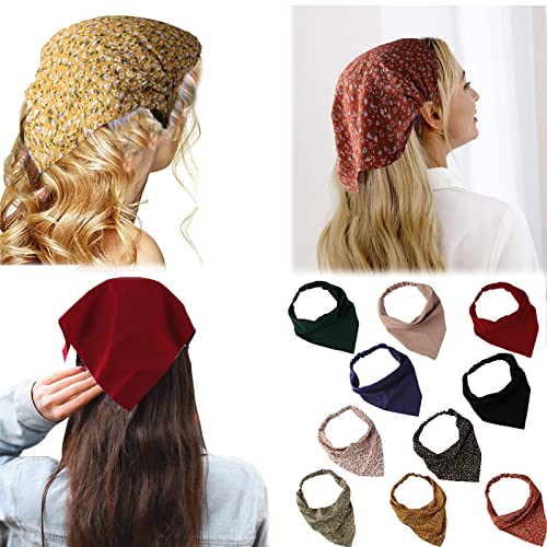 Jaciya Hair Scarfs Head Bandanas for Women Fashion Floral Triangle Head Scarf Hair Accessories - color: Color-2