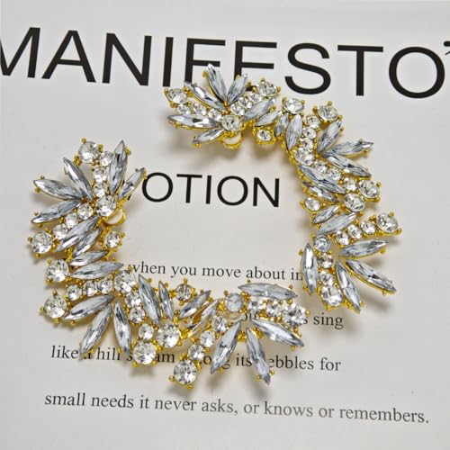 Crystal Ear Cuff Earrings for Women Rhinestone No Piercing Crystal Sparkly Ear Cuff Statement Earrings Wedding Party Jewelry - style: Right A