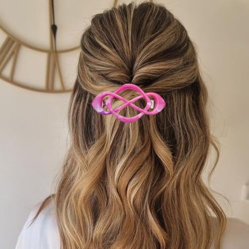 6PCS Vintage French Barrette Clips for Women, Flat Claw Clips for Thin and Fine Hair, Strong Hold Non-Slip Hair Accessories Set in 6 Glossy Colors, Stylish Hair Jewelry for Girls and Moms (Style 2) - color: Style 2